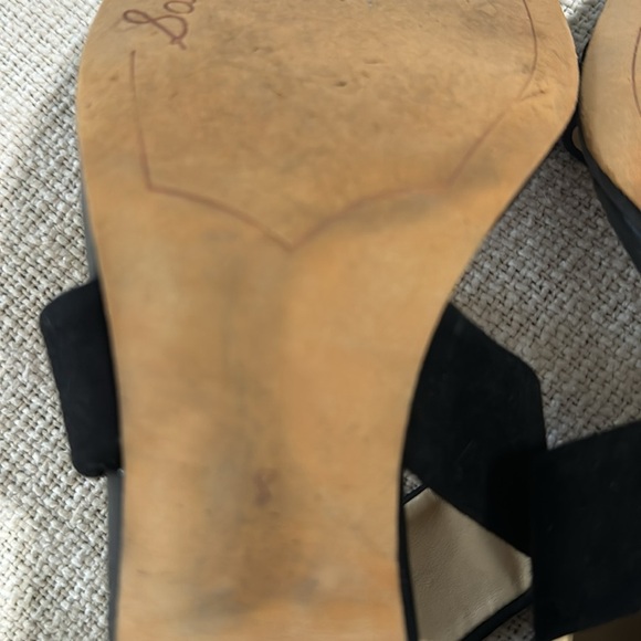 Sam Edelman Black Sammy Suede Cross Strapped Heel - Picture 8 of 11